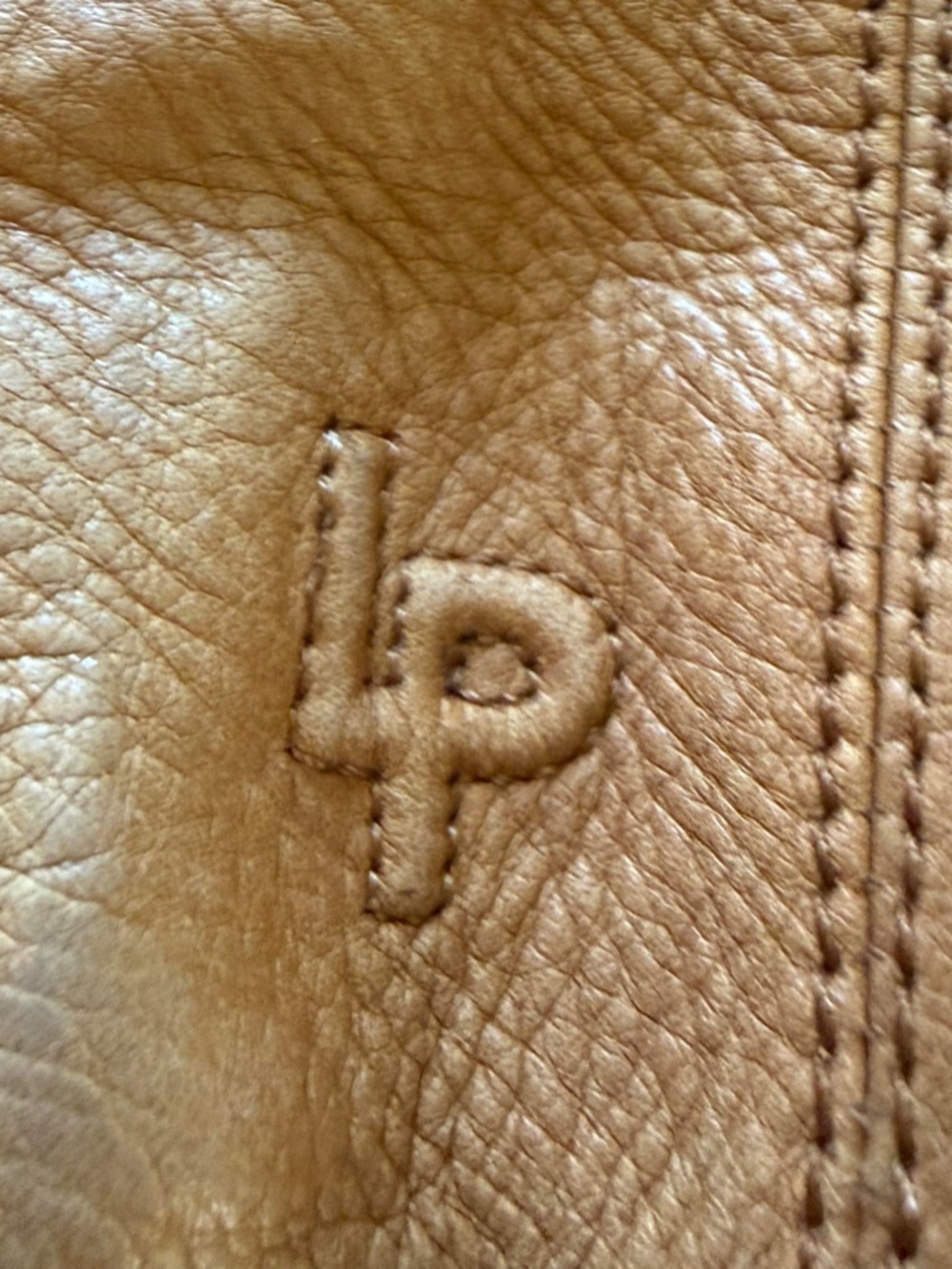 Brown Camel Genuine Leather Lined Pelle Tote Shoulder Bag Purse Large - Picture 6 of 11
